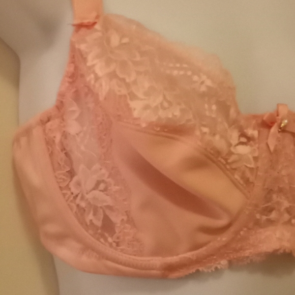 Glamorise Pink Satin & Lace Balconet Bra - Picture 4 of 15